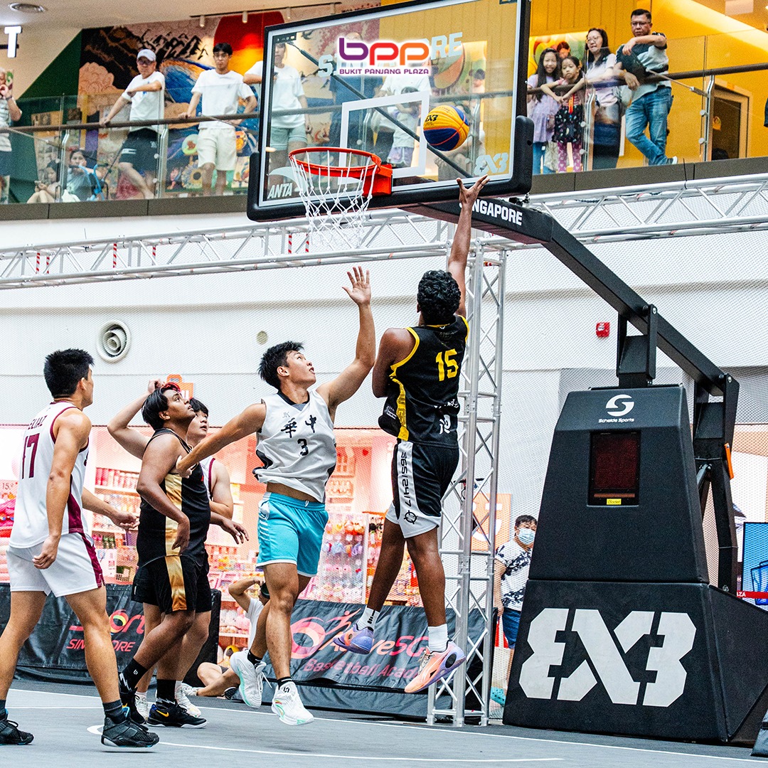 Athletes celebrating a hard-fought point at the 3x3 tournament
