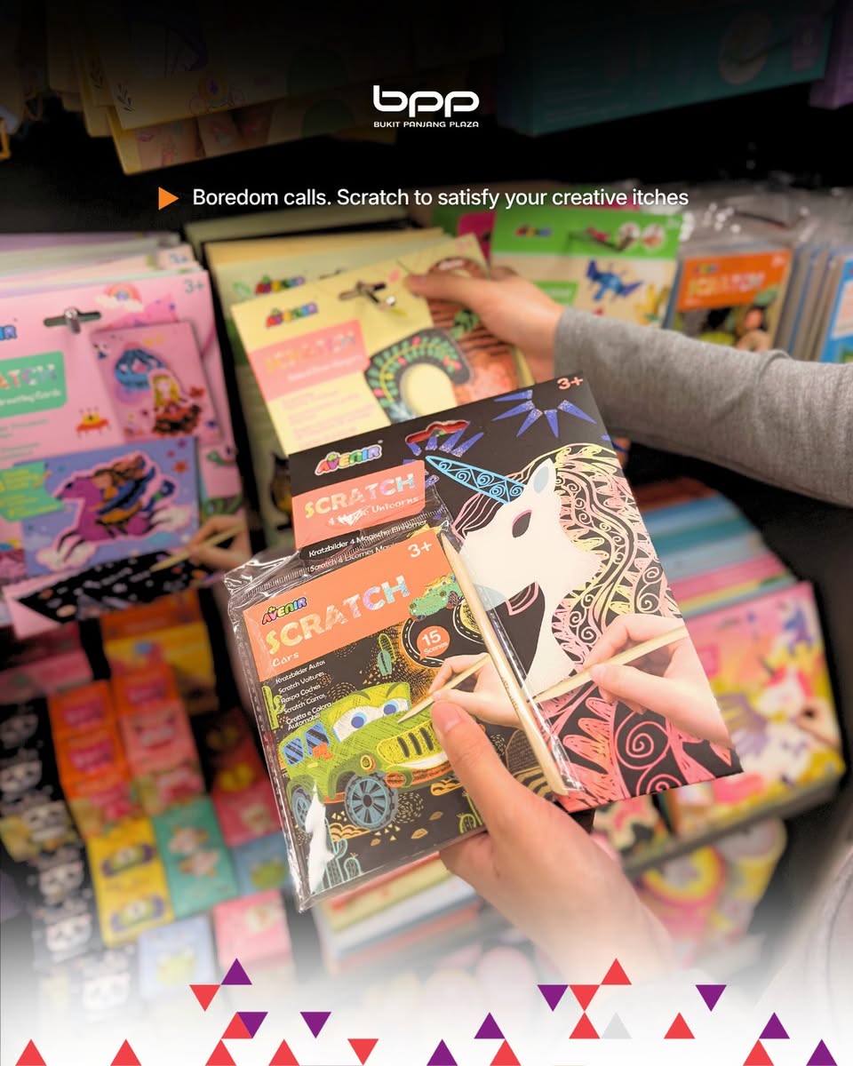 Stationery and art supplies display at Popular Bookstore Bukit Panjang Plaza #03-01