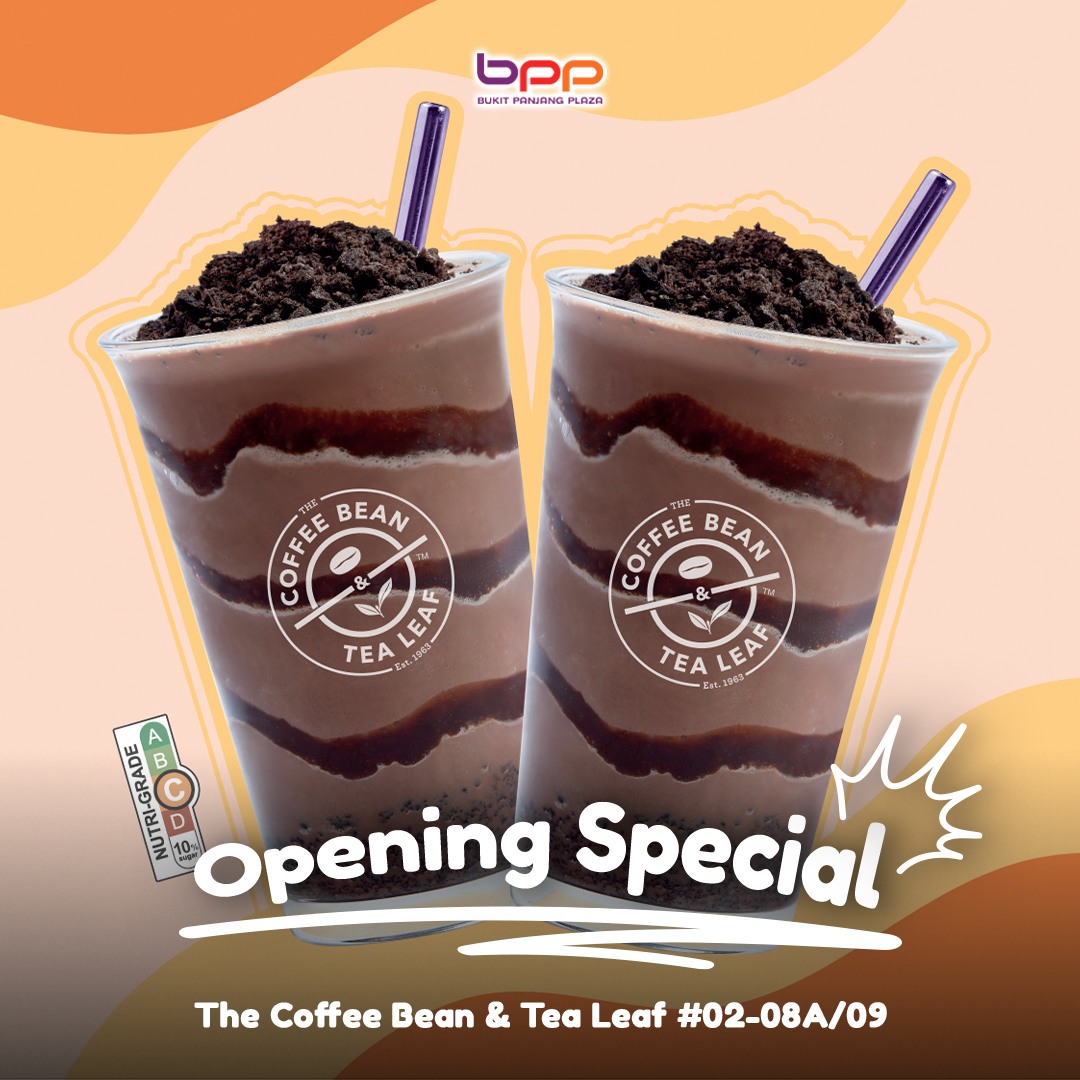 A refreshing Choc Cookie Crumble Ice Blended drink from The Coffee Bean & Tea Leaf.