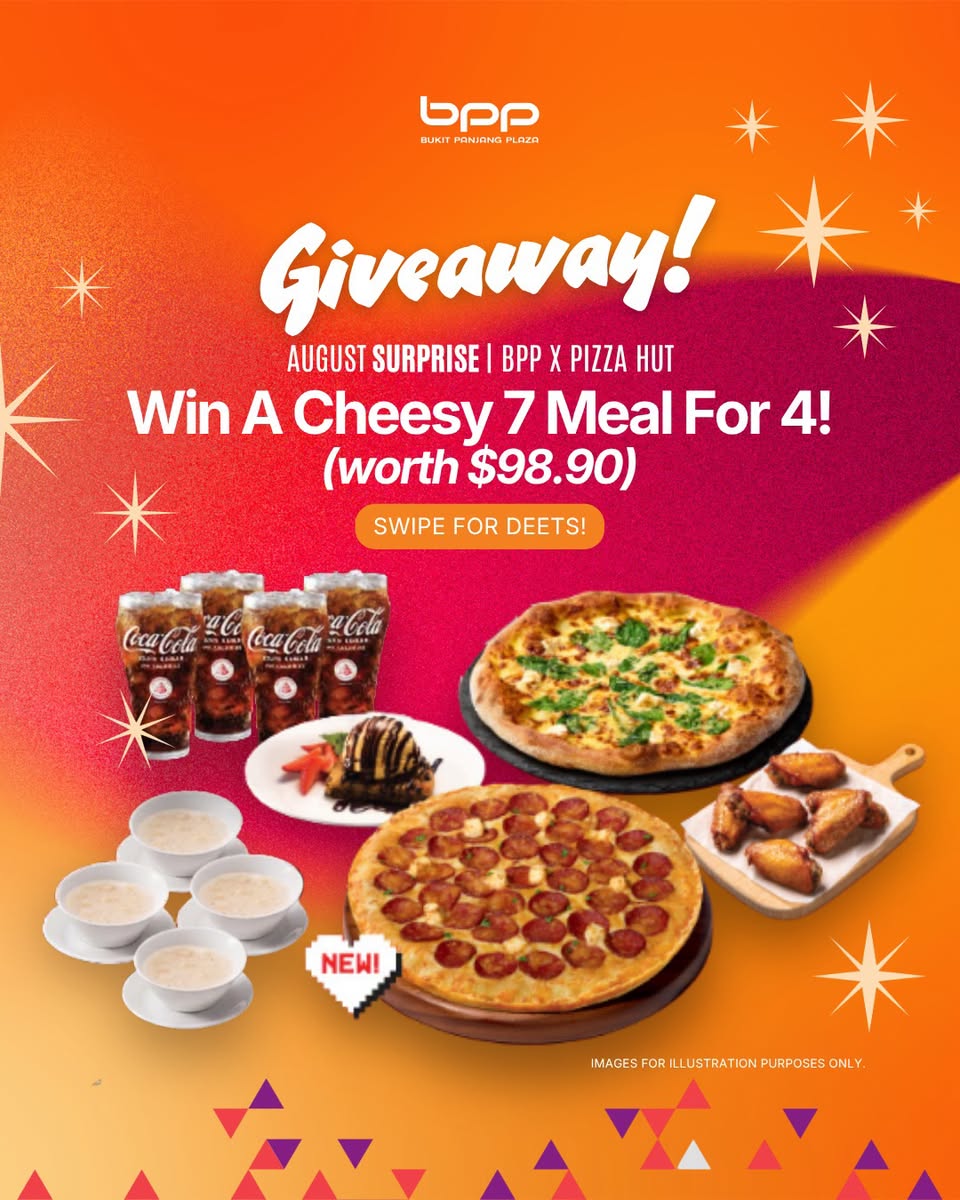 Pizza Hut Cheesy 7 Meal giveaway at Bukit Panjang Plaza
