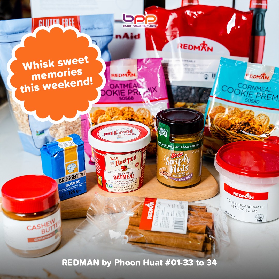 A collection of baking ingredients and family kitchen activities