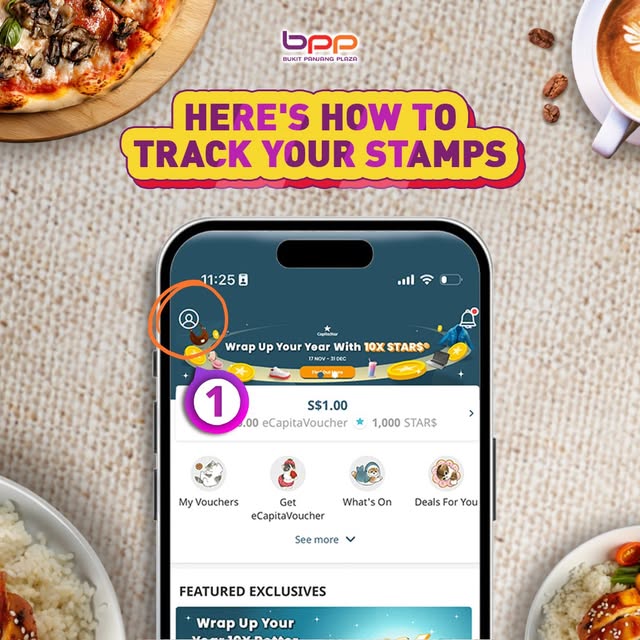 Promotional image for dining rewards at Bukit Panjang Plaza