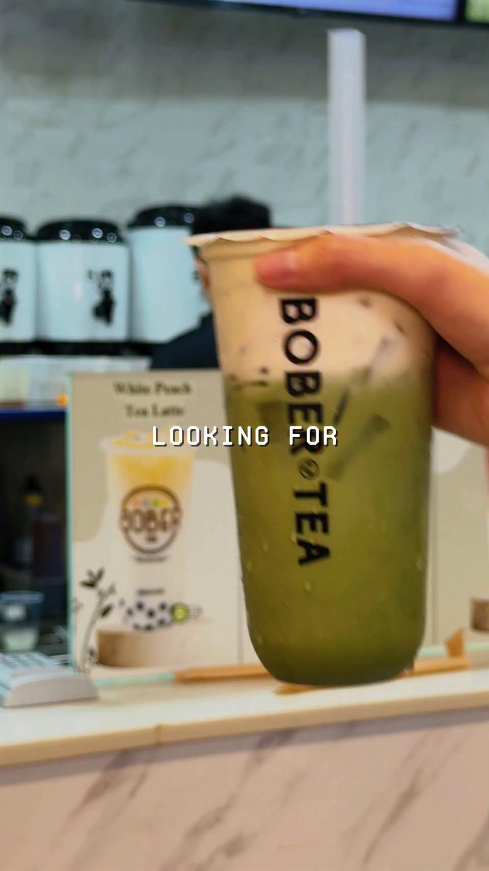 Bober Tea matcha drinks at Bukit Panjang Plaza
