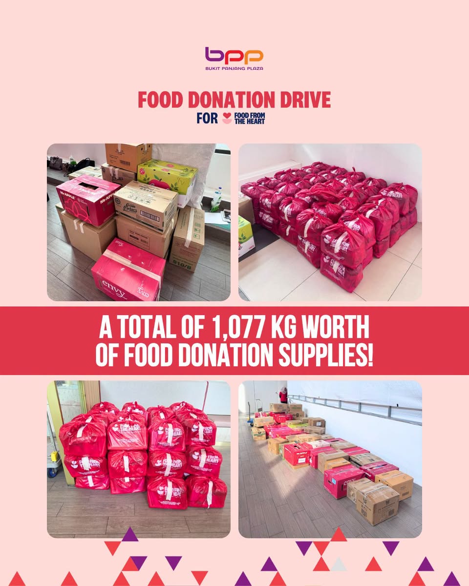 Food donation drive results at Bukit Panjang Plaza