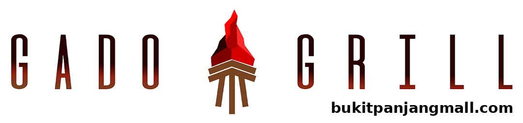 The logo for Gado Grill features the words "GADO GRILL" with a stylized flame icon.