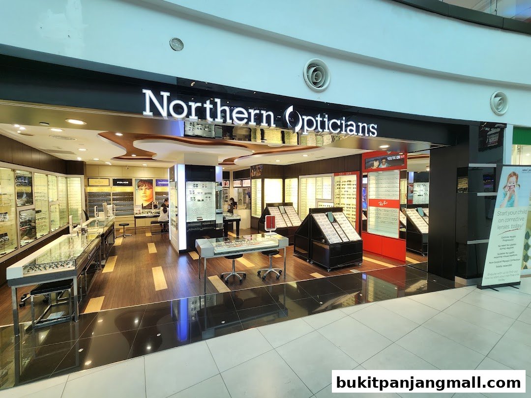The interior of Northern Opticians, showcasing a wide selection of eyewear and eye care services.