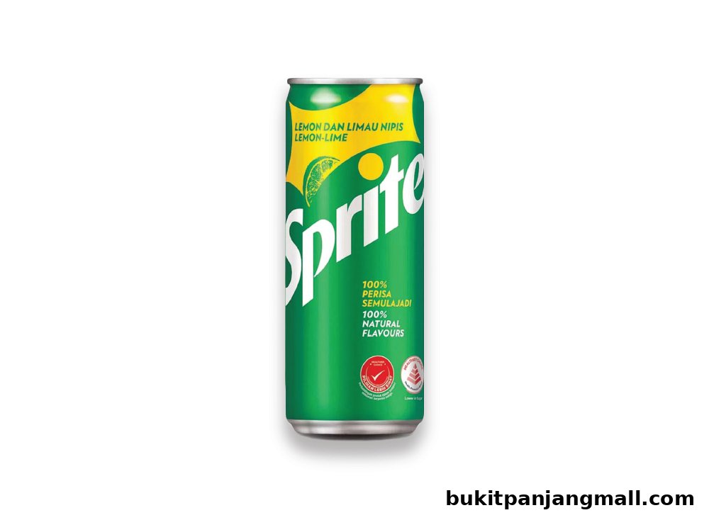 A can of Sprite with lemon and lime flavor, highlighting natural ingredients.