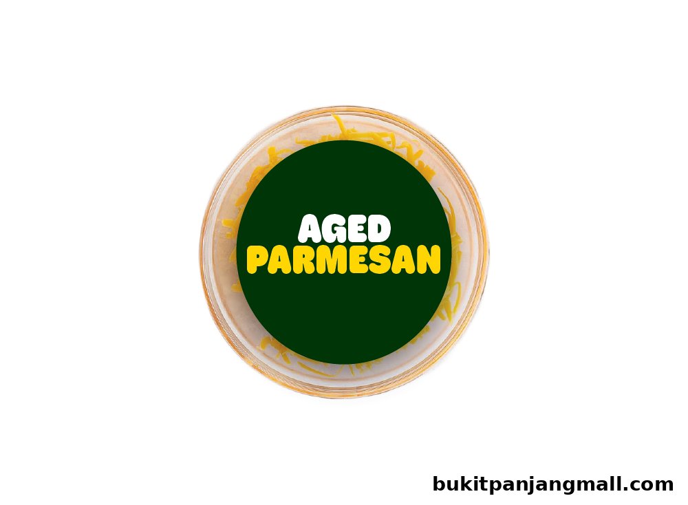 A clear top-down view of a container filled with grated aged parmesan cheese.