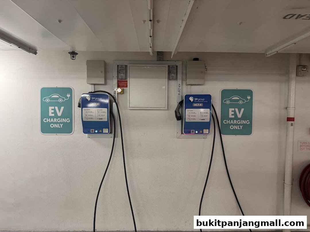 Two electric vehicle charging stations are mounted on a white wall with "EV Charging Only" signs.