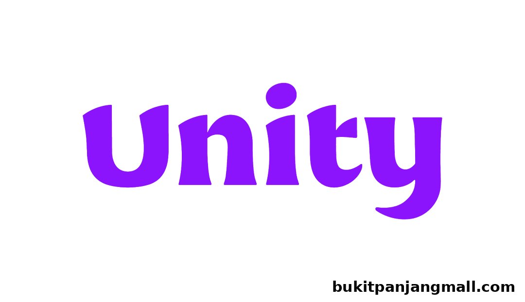 The shop name 'Unity' is displayed in large, bold, purple lettering against a black background.